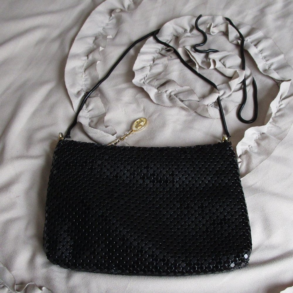 vintage metal mesh shoulder bag evening purse